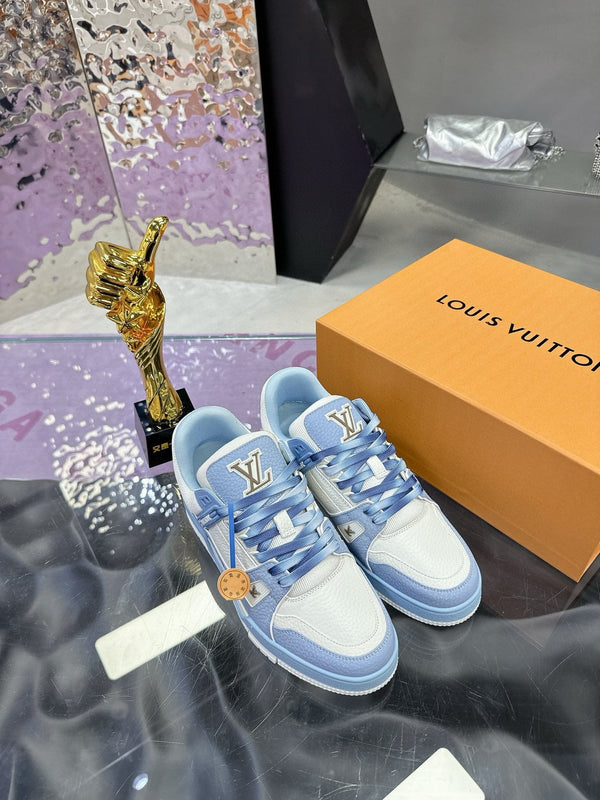 LV Trainer Sneaker Blue Cowhide