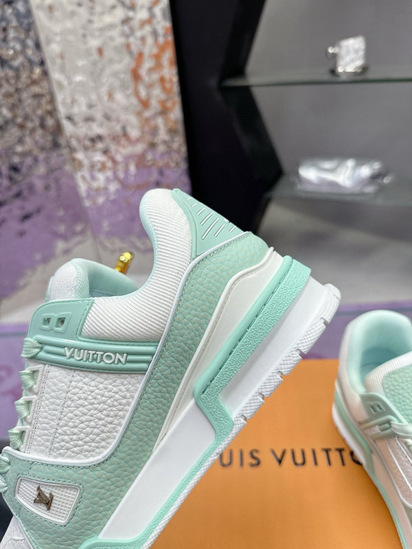LV Trainer Sneaker Emerald Green Cowhide