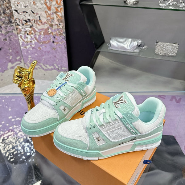 LV Trainer Sneaker Emerald Green Cowhide