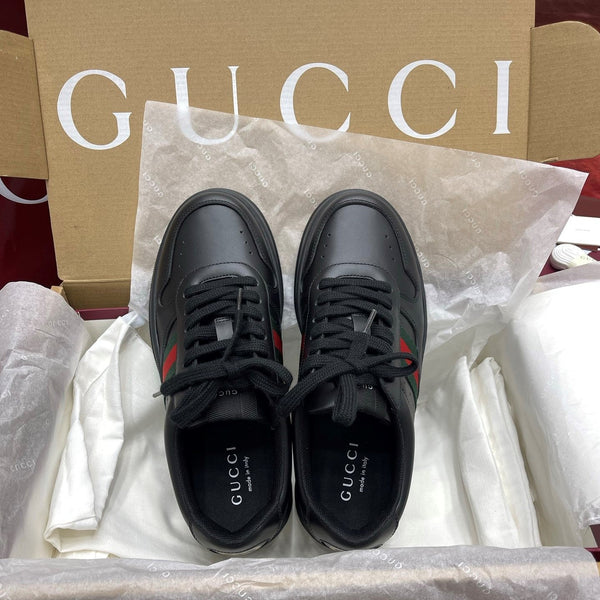 GG Chunky Trainers Black Leather 543409