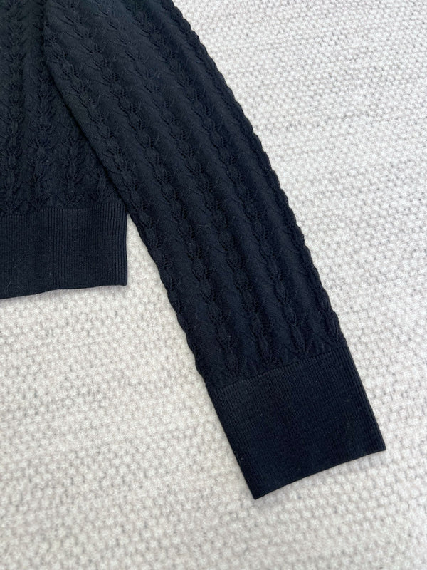 Cardigan CC in lana nera