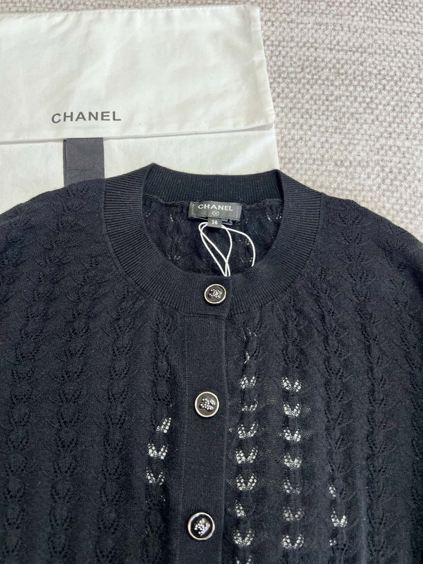 Cardigan CC in lana nera