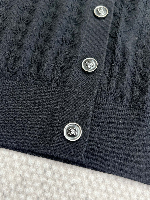 Cardigan CC in lana nera