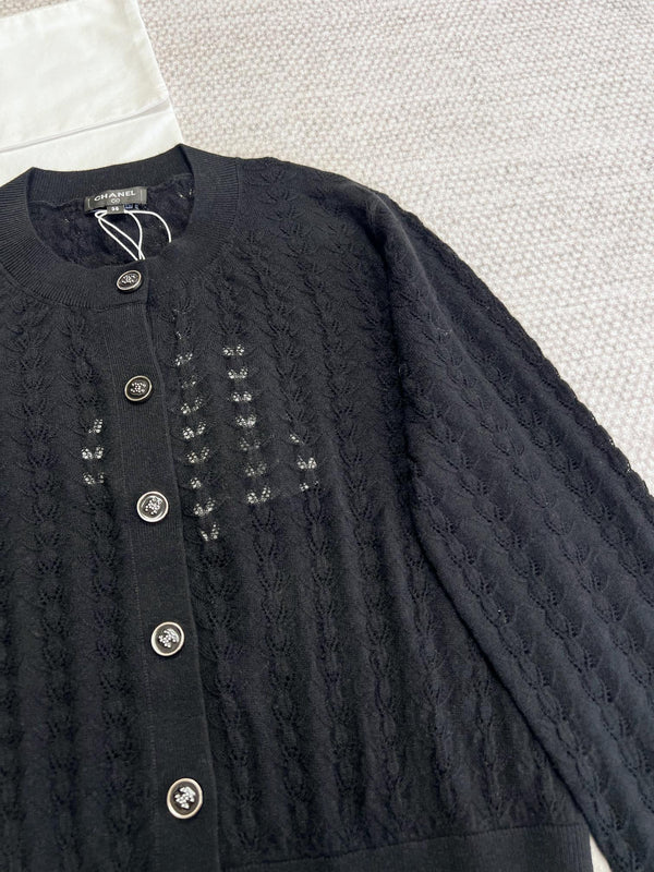 Cardigan CC in lana nera