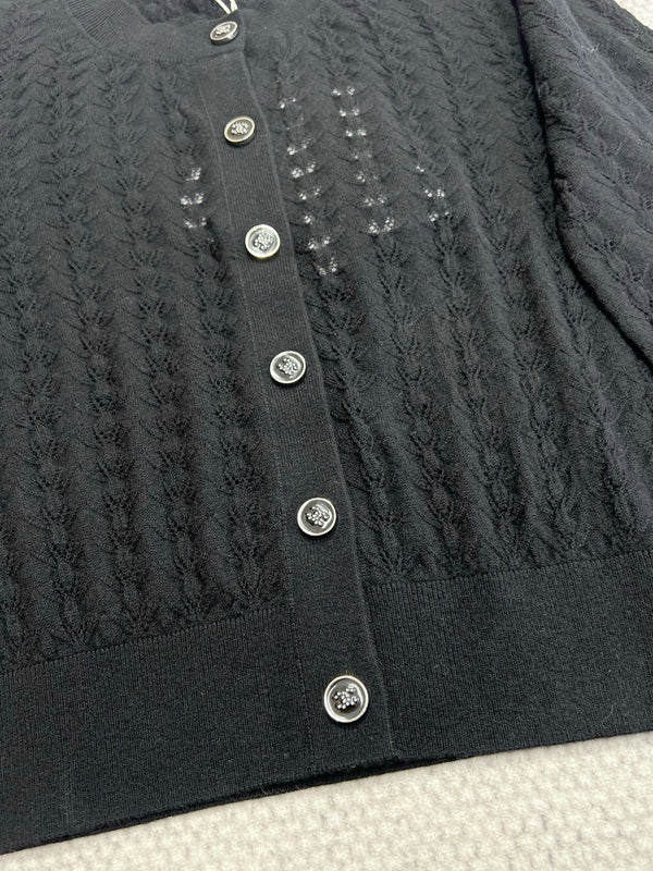 Cardigan CC in lana nera