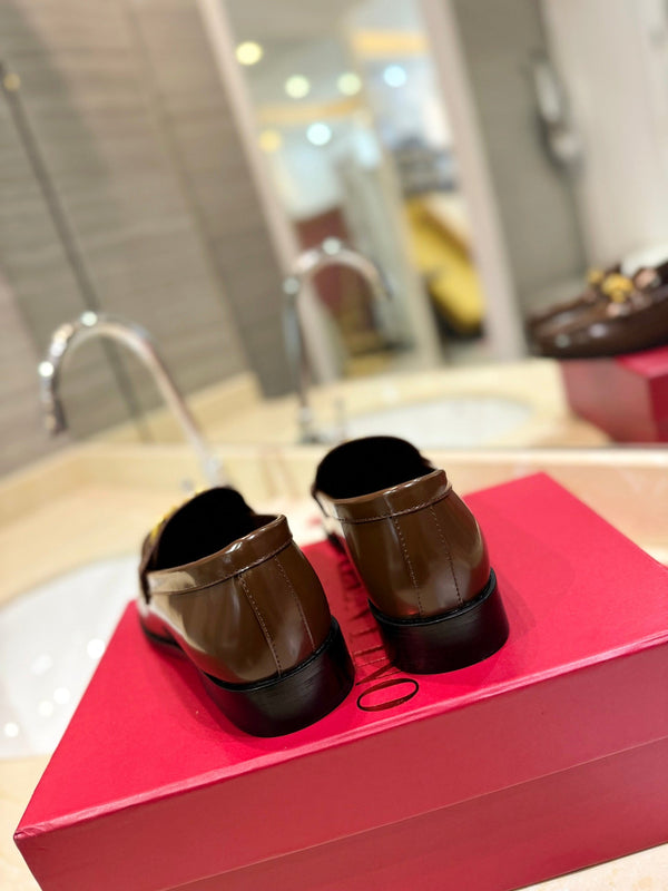 Mocassino in pelle di vitello marrone The Bold Edition Vlogo