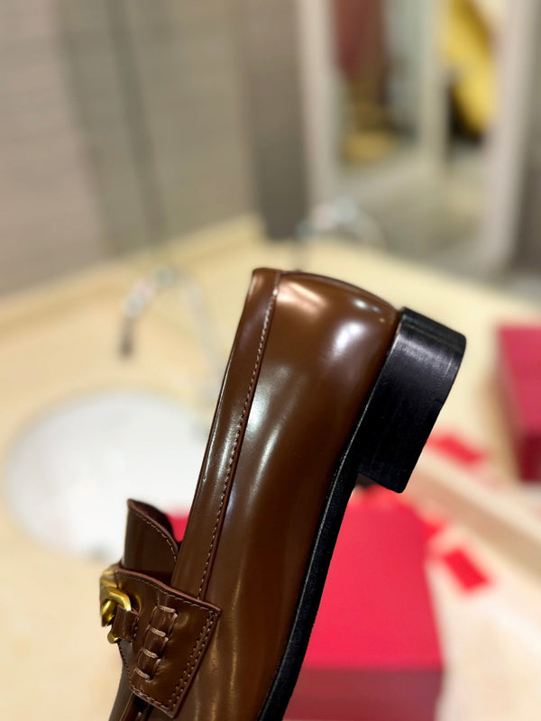 Mocassino in pelle di vitello marrone The Bold Edition Vlogo
