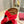 FUSSFRIEND CHERRY RED SILK VELVET SLIDE SANDALS