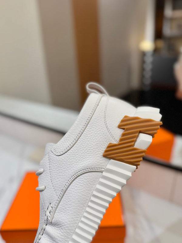 Sneaker HM Increase in pelle di vacchetta bianca 983031