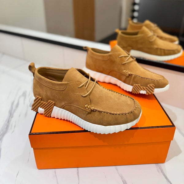 Sneaker HM Increase in camoscio caramello 983035