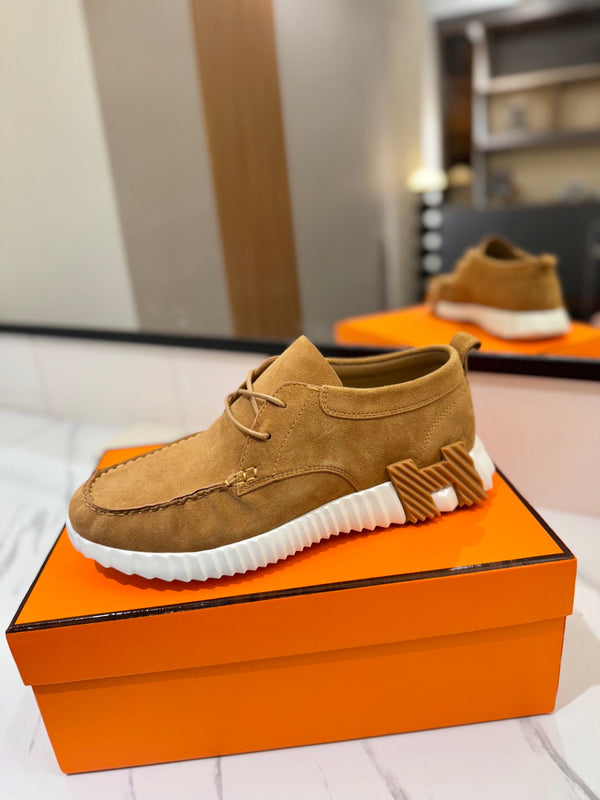Sneaker HM Increase in camoscio caramello 983035