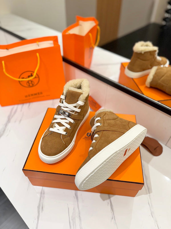 Sneaker HM Daydream marrone con fodera in lana e pelle scamosciata 983065