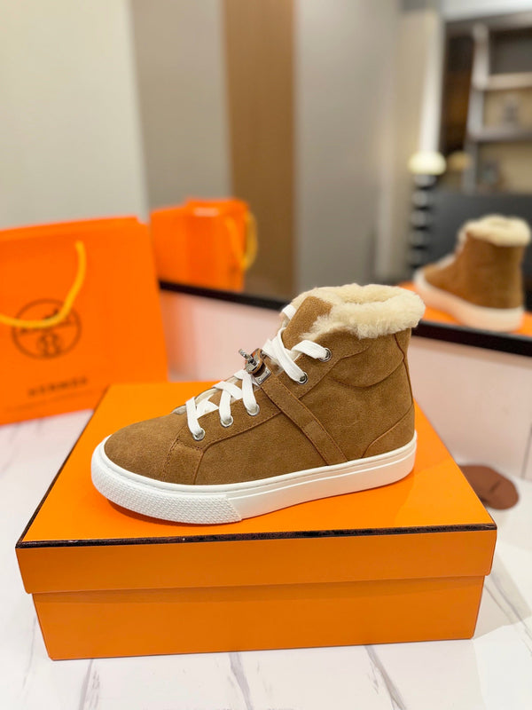 Sneaker HM Daydream marrone con fodera in lana e pelle scamosciata 983065