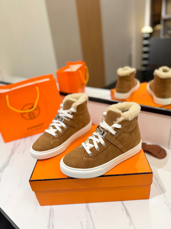 Sneaker HM Daydream marrone con fodera in lana e pelle scamosciata 983065