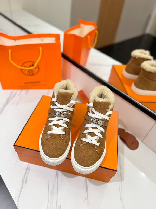 Sneaker HM Daydream marrone con fodera in lana e pelle scamosciata 983065