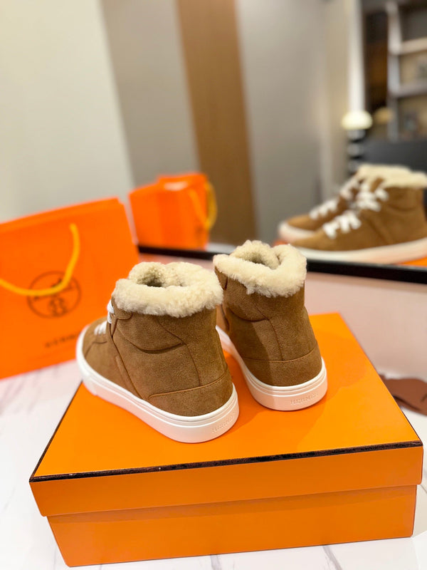 Sneaker HM Daydream marrone con fodera in lana e pelle scamosciata 983065