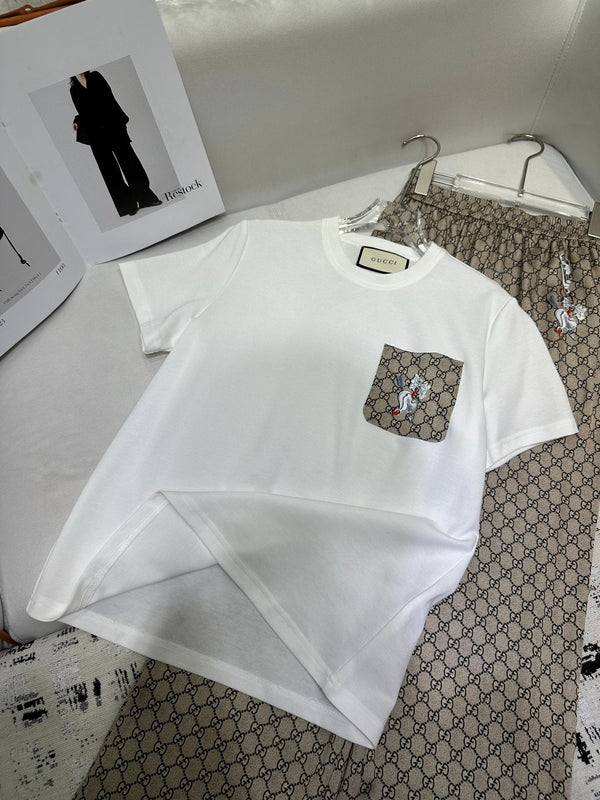 Gucci 2025 Pattern Set Bianco Marrone Fibra di Poliestere