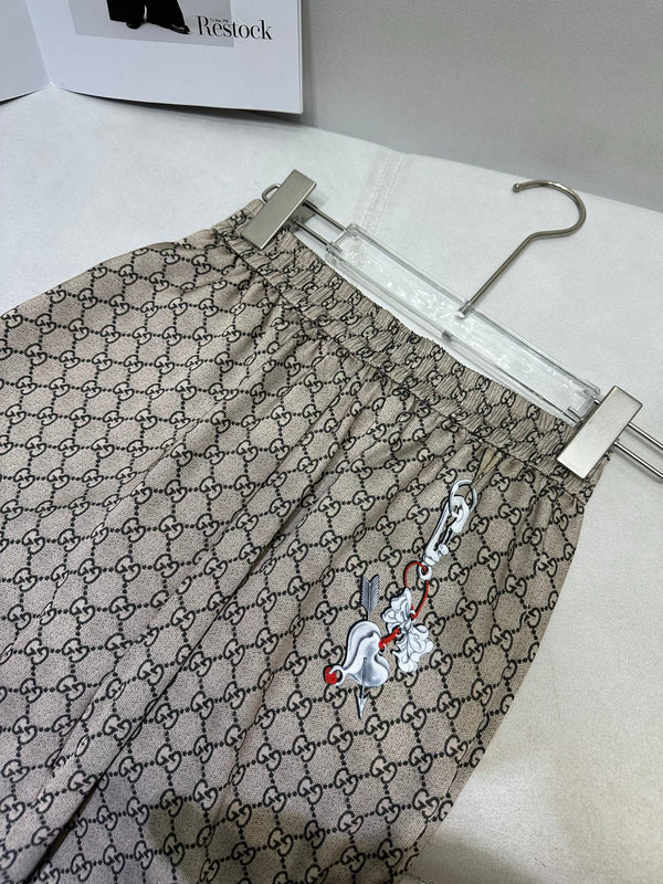 Gucci 2025 Pattern Set Bianco Marrone Fibra di Poliestere