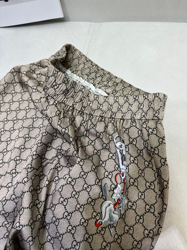 Gucci 2025 Pattern Set Bianco Marrone Fibra di Poliestere