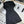 LV 25 Metal Petal Decoration Round Neck Dress Black White Polyester Acetate