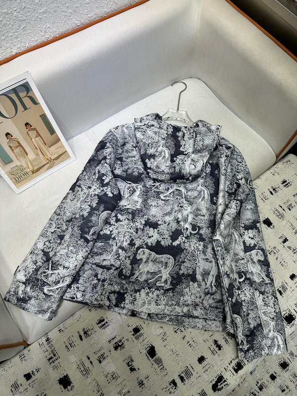 CD 25 Tiger Garden Jacket Blue Polyester
