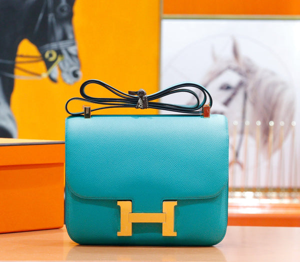 constance 24 tiffany blue epsom leather silver hardware