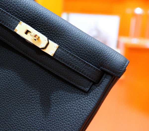 HM Kelly Ado Black Togo Leather Light GHW 270304
