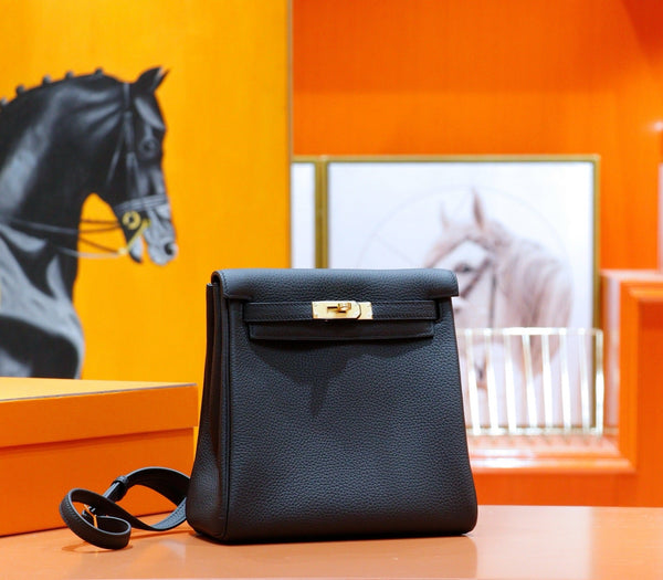 HM Kelly Ado Black Togo Leather Light GHW 270304