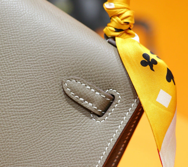 HM Kelly Mini Brown  Epsom Sliver Hardware 270310