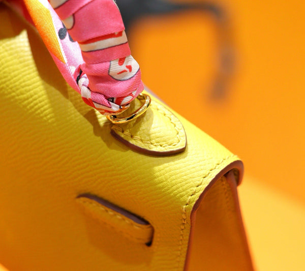 HM Kelly Mini Yellow Epsom Sliver Hardware 270312