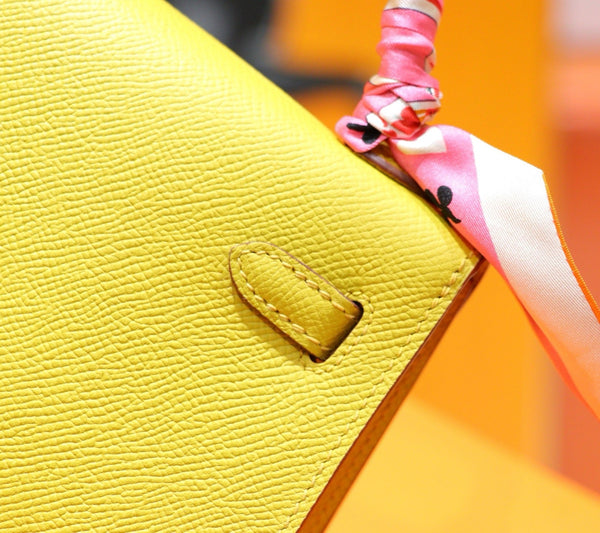 HM Kelly Mini Yellow Epsom Sliver Hardware 270312