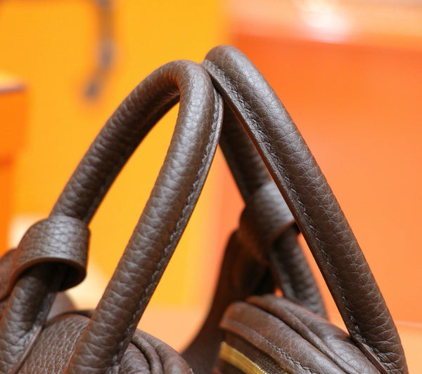 HM  Mini Lindy Bag 20cm Coffee Togo Leather 270314