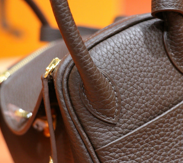 HM  Mini Lindy Bag 20cm Coffee Togo Leather 270314