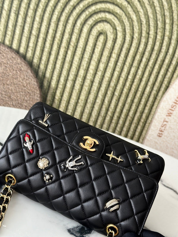 CC 26s Classic 11.12 Bag 25.5cm Black Lambskin