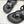 SANDAL BRAIDED 30 BLACK CALFSKIN