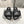 SLIDE SANDALS IN BLACK NYLON AND RUBBER WHITE PRINT