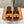 IZMIR SANDAL BLACK MIX ORANGE LAMBSKIN