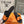 IZMIR SANDAL BLACK MIX ORANGE LAMBSKIN