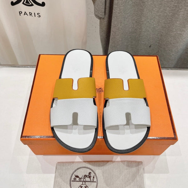 IZMIR SANDAL WHITE MIX YELLOW LAMBSKIN