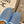 MULES PIATTI ALAIA IN RETE BLU CERULEO
