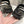 PRA CROCODILE MOTIF STRAP SLIDES SANDALS BLACK CALFSKIN