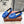 dot sole walk mocassin blue calfskin