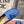 dot sole walk mocassin blue calfskin