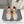 Alaila Biker Ballet Flats In Light Grey Cowhide 911442