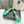 Alaila Biker Ballet Flats In Seafoam Green Cowhide 911446