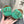 Alaila Biker Ballet Flats In Seafoam Green Cowhide 911446