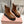 Stivaletti Miu in pelle di vitello lucida color caramello