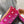 Alaila Ballet Flats In Deep Pink Velvet With Rhinestones 972002