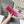 Alaila Ballet Flats In Deep Pink Velvet With Rhinestones 972002