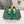 Alaila Ballet Flats In Green Velvet With Rhinestones 972004